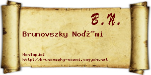 Brunovszky Noémi névjegykártya