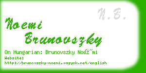 noemi brunovszky business card